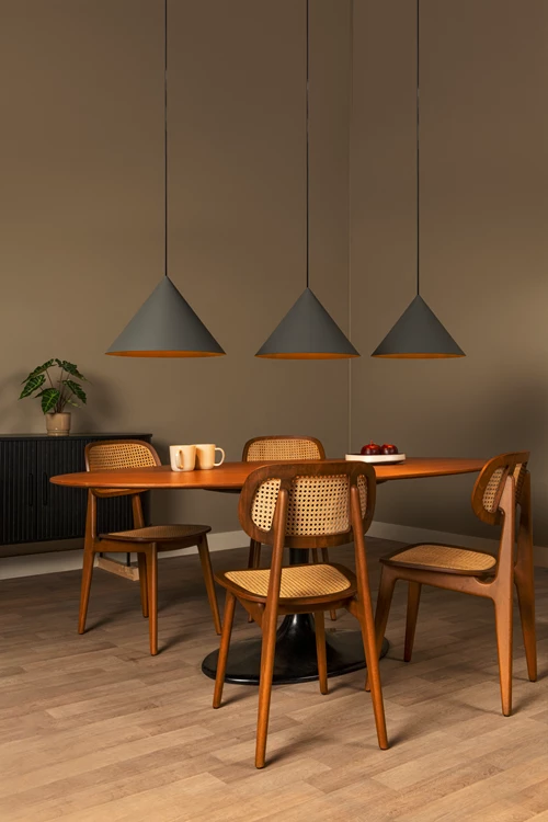 Lucide SPITZE - Suspension - 3xE27 - Gris | Vibes - ambiance 1
